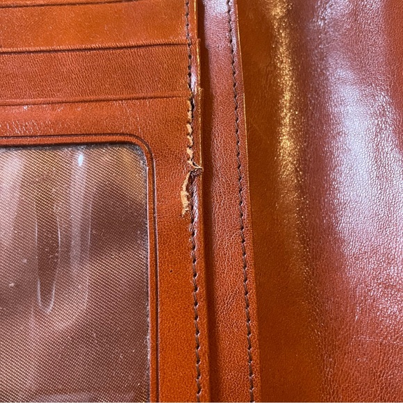 Brahmin Soft CHECKBOOK Clutch Purse Wallet CARAMEL HAMILTON  Croco Embossed - Picture 6 of 7